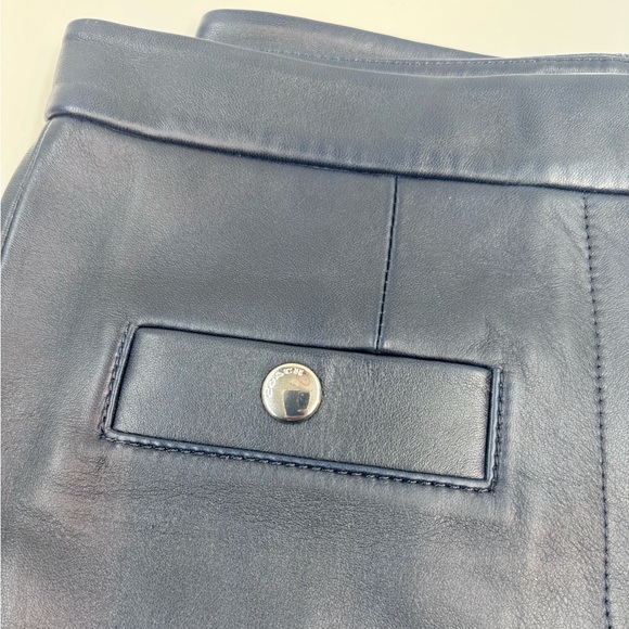 Coach Leather Pants Navy Blue - Picture 3 of 6